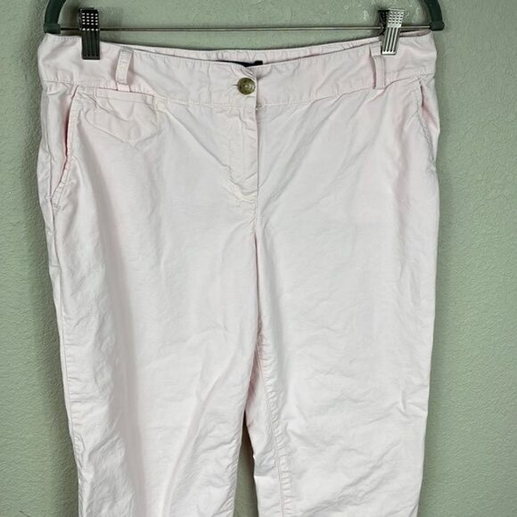 Talbots Boyfriend Pants Light Pastel Pink Spring Summer Sz 10 Petite - Picture 2 of 9